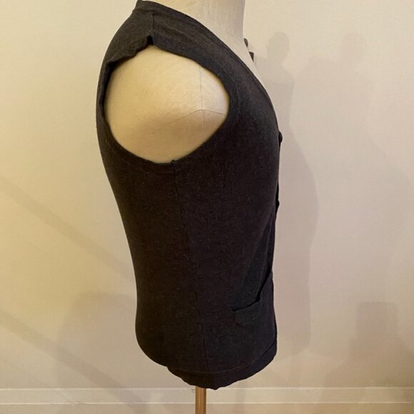 SOUL Of London Sweater XL Vest BNWOT Mens New Slim Gray Button Down - Picture 2 of 5